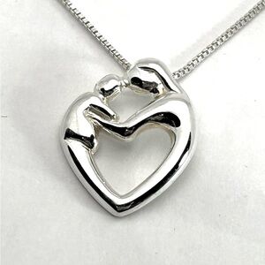 925 Mother & Child Pendant and Necklace. IBB ITALY